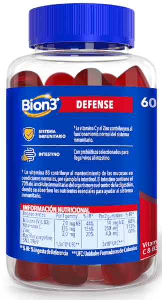 Detalle 2 de Bion3 Defense 2x60 Gummies probióticos y vitaminas 🍬