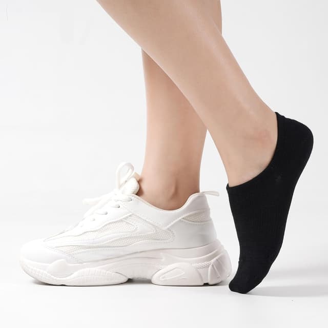 Detalle de Toes Home Sneaker-Socken als Füsslinge im 8er-Set (Bambus, rutschfest) – unisex für Damen & Herren