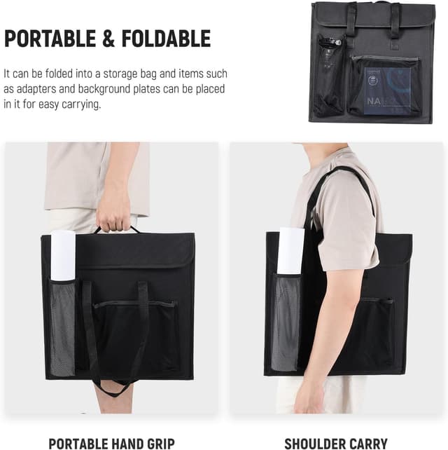 Detalle de NEEWER 40W Upgraded Photo Studio Light Box (16x16 in) with 4 Backdrops, 5600K 144 LEDs, LP40