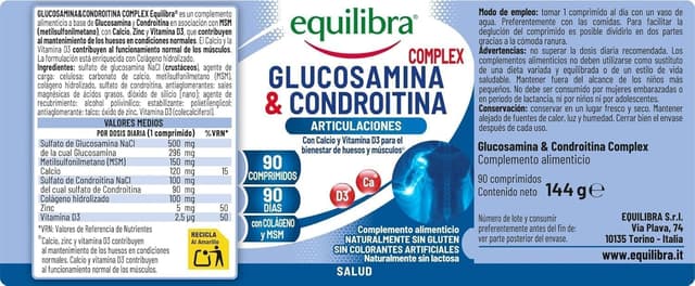 Thumbnail 5 de Equilibra Suplemento de Huesos con Glucosamina, Calcio y Vitamina D3 🦴
