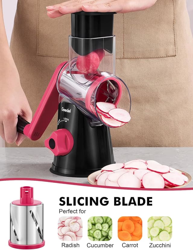 Detalle de Käsereibe für Gemüse mit 3 Trommeln