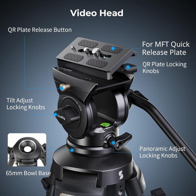 Thumbnail 4 de SMALLRIG AD-50Lite Trépied vidéo 158 cm