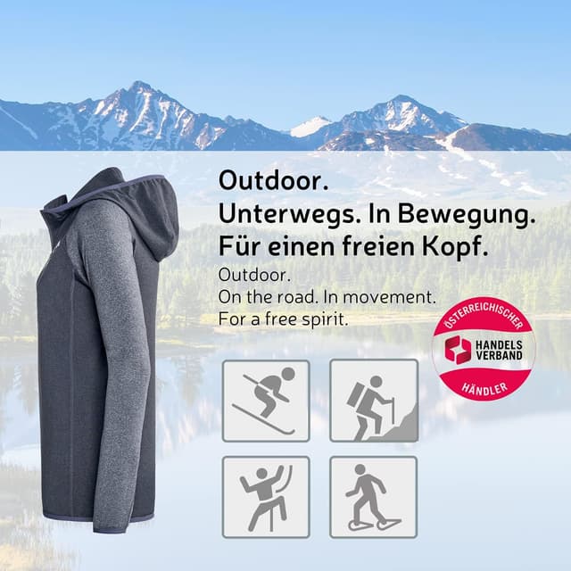 Detalle 1 de Black Crevice Veste micropolaire capuche