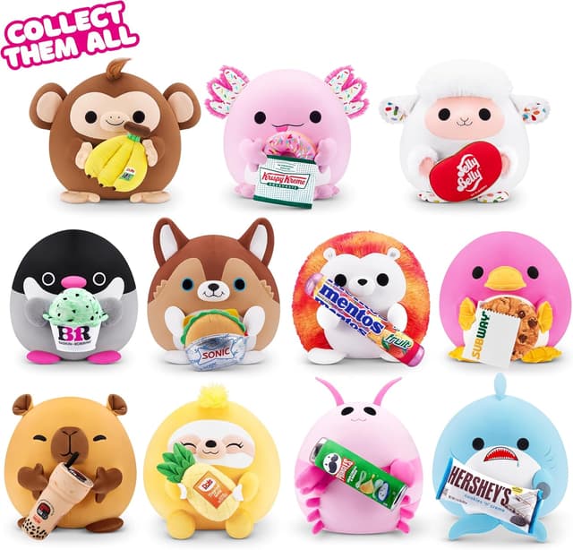 Detalle 2 de Snackles Series 2 – Penguin Plüschspielzeug (lizenziertes Snacks-Design) mit 35 cm Kuschelgröße