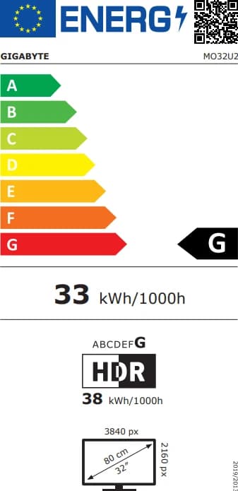 Detalle de Gigabyte MO32U2 QD-OLED Gaming-Monitor (31,5 Zoll) – 4K, QD-OLED und 240 Hz