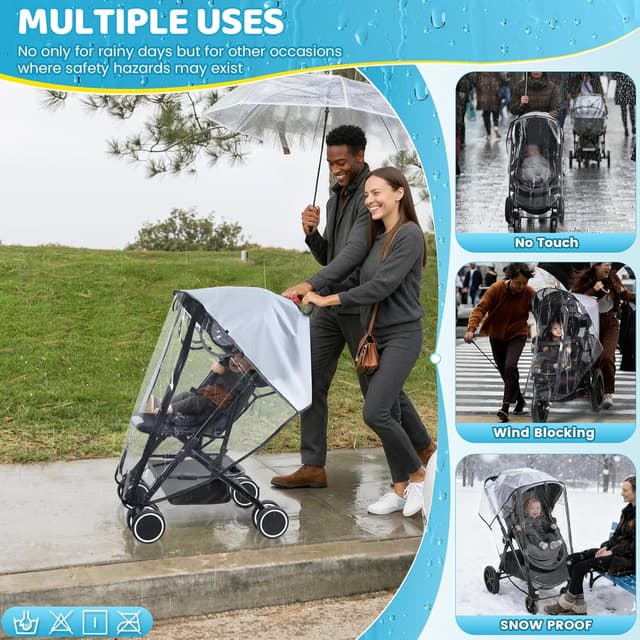 Thumbnail 5 de Orzbow Universal Rain Cover 0.2mm for Pushchair
