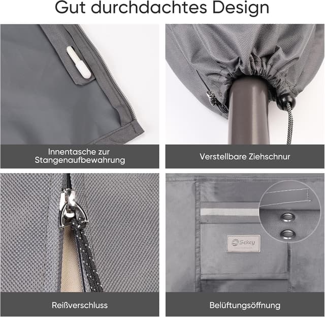 Thumbnail 5 de Sekey Carcasa Gris para Sombrilla 350 cm ☂