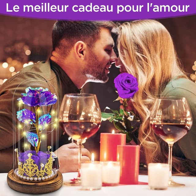 Thumbnail 5 de Hemiro Rose éternelle dans un verre