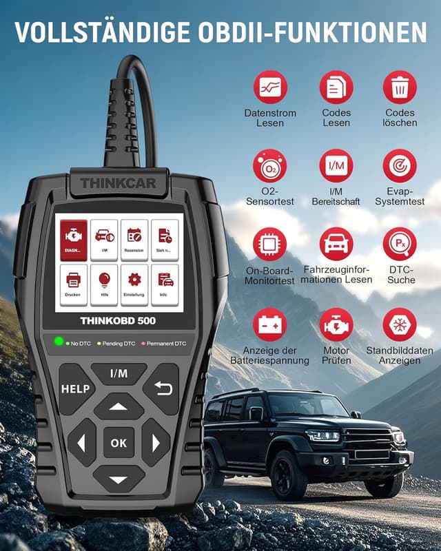 Detalle 2 de ThinkOBD500 OBD2 Diagnosegerät 2,8" LCD