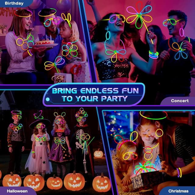 Thumbnail 5 de Knicklichter Party Set 400 Stück mit 180 Stäben