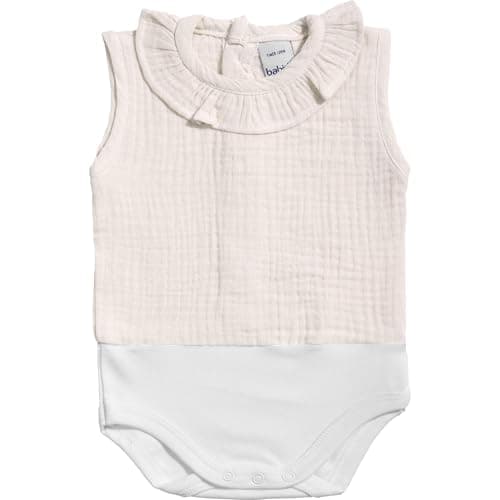 Detalle de BABIDU Body bebé sin mangas algodón 100%