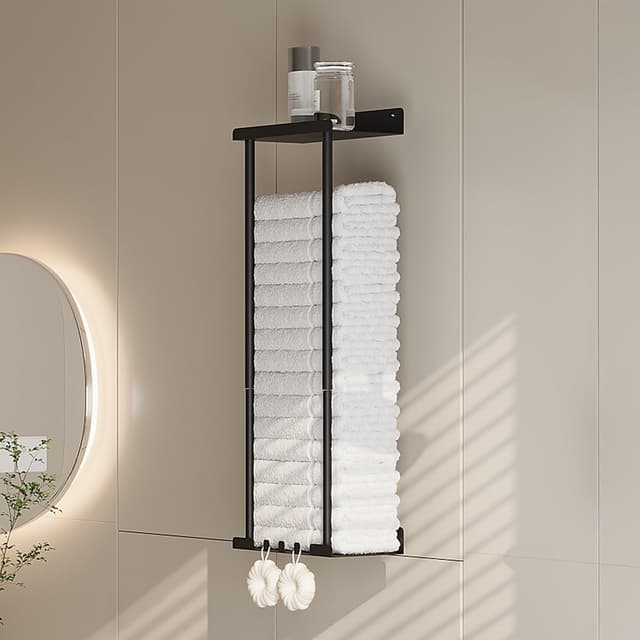 Thumbnail 5 de Porta Asciugamani Adesivo Altezza Regolabile 38-75 cm