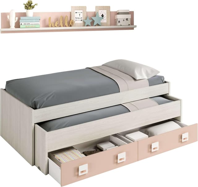 Imagen de Habitdesign Cama Doble Juvenil Nube 199x96x69 cm en OfertitasTOP