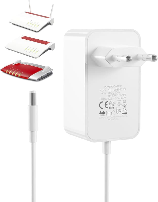Detalle de 12V 3A Netzteil Ladegerät 36W für AVM Fritz!Box