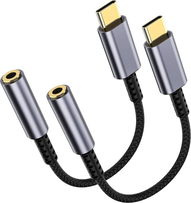 Detalle de LERTOSEN USB C to 3.5mm Adapter 2-Pack