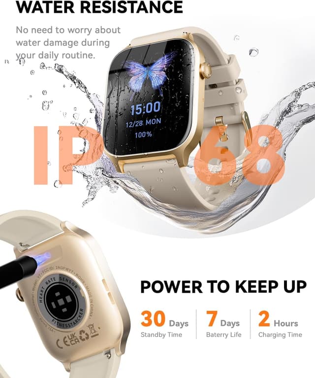 Detalle 2 de Gold 1.83 smartwatch with calling