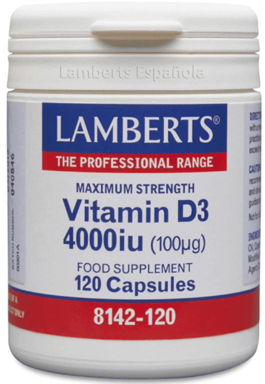 Imagen de Lamberts Vitamina D3 4000 UI (100µg) 120 cápsulas 💊 en OfertitasTOP