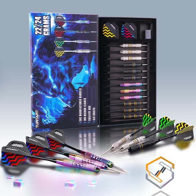 Thumbnail 6 de Turnart Dartpfeile 12 Stück Profi Steeldarts