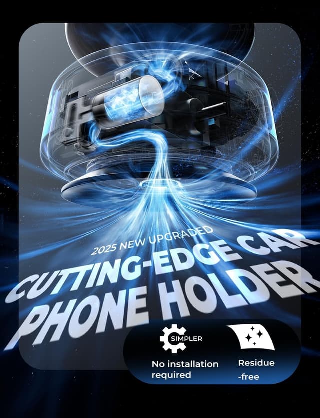 Detalle de LISEN Suction Phone Mount (Electric Vacuum + Magnetic) for iPhone 12–16, 360° Adjustable Travel Vlogging Holder