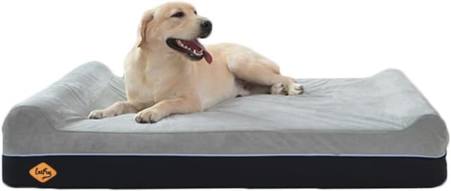 Detalle de Laifug Orthopedic Memory Foam Extra Large Dog Bed Pillow (50x36x10in) with Waterproof Liner and Removable Cover