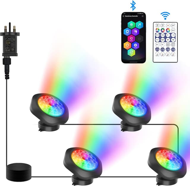 Imagen de NATPOW Pond Lights RGB Bluetooth controllable, IP68 🌊 en OfertitasTOP