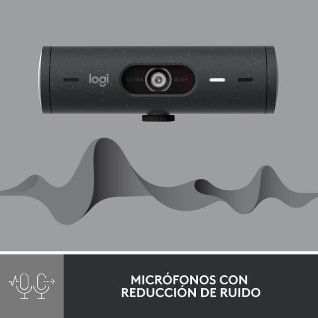 Detalle de Logitech Brio 500 Webcam FullHD grafito