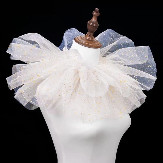 Imagen de TaleMoon Gerüschter Tüllkragen 38 cm 🎭 en OfertitasTOP