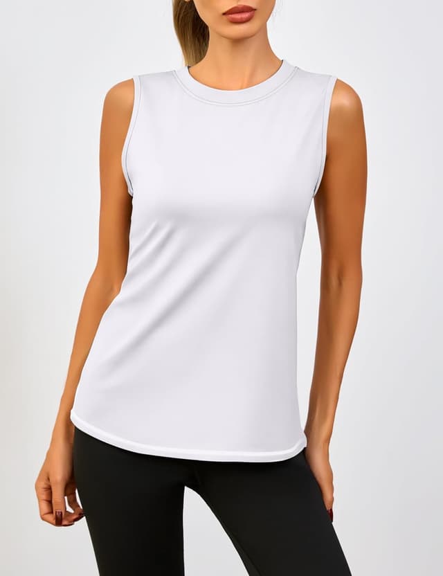 Detalle de Memouniva Canotta Sportiva Donna senza Maniche per Palestra, Fitness, Yoga e Running