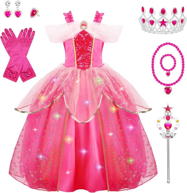Detalle de MELAND Princess Sleeping Light Up Dress 3-10 yrs