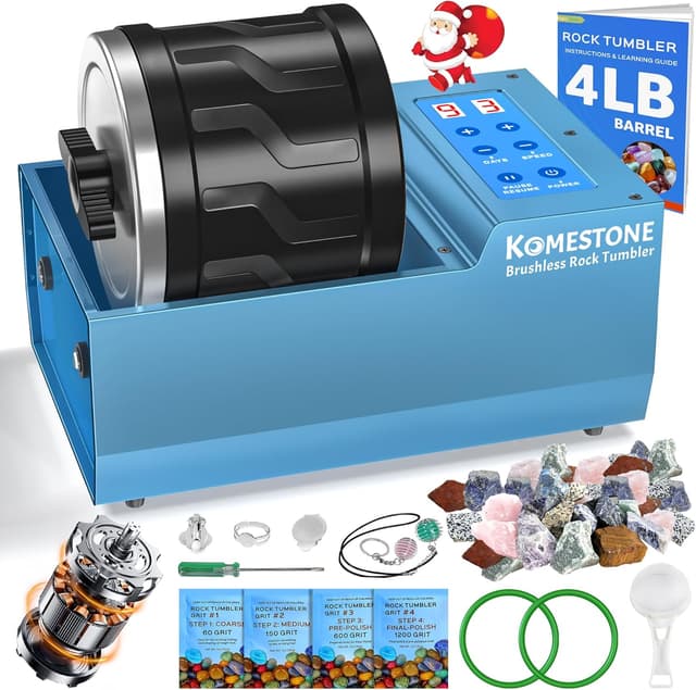 Imagen de KomeStone Professional Rock Tumbler Kit 4LB 🪨 en OfertitasTOP
