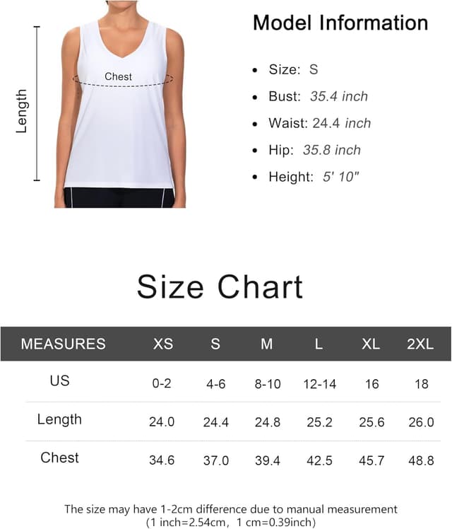 Thumbnail 6 de THE GYM PEOPLE Débardeur extensible à col en V pour femme, coupe ample et séchage rapide