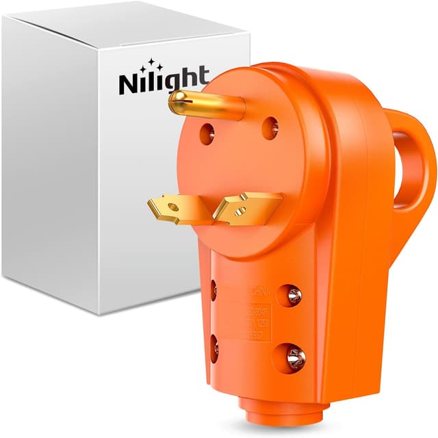 Detalle de Nilight 30 Amp RV Replacement Plug (NEMA TT-30P, 125V) Heavy-Duty Male with Handle