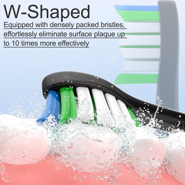 Detalle de KHBD Toothbrush Heads 8-pack compatible with Sonicare toothbrushes 🪥