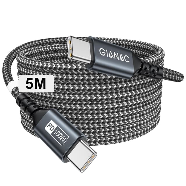 Detalle de GIANAC 100W USB C Kabel 5M PD 3.0