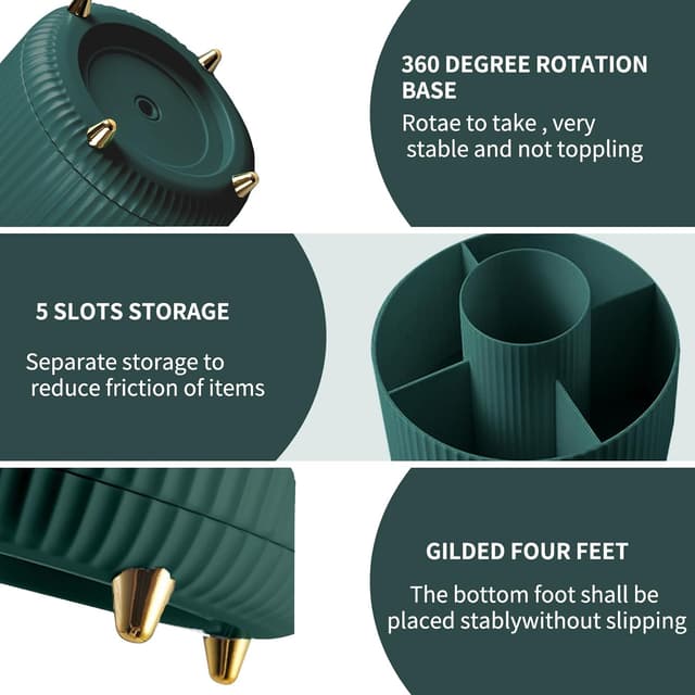 Thumbnail 2 de 360° Drehbare Make up Organizer Grün