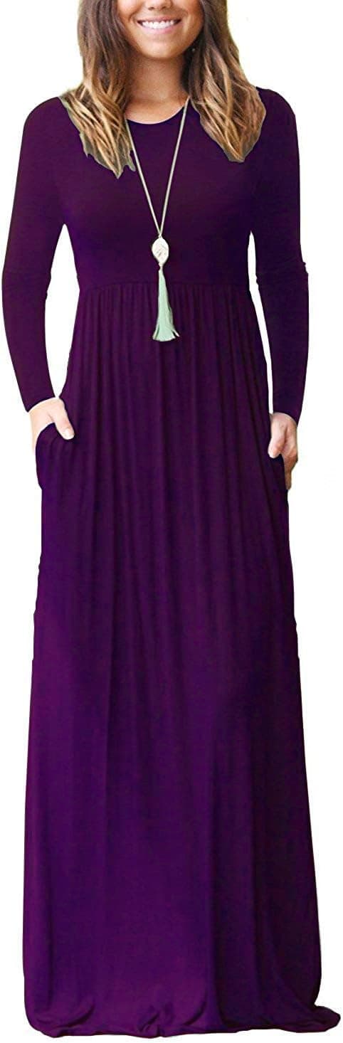 Thumbnail 6 de AUSELILY Women's Long Sleeve Maxi Dress with Pockets ๐