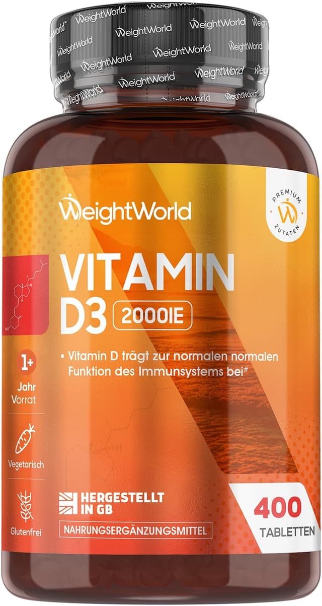 Detalle de WeightWorld Vitamin D3 2000 I.E. Tabletten 💊