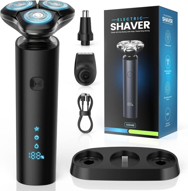 Imagen de ETROBOT Rasoio Elettrico 3‑in‑1 per Barba e Capelli, IPX7 ✂ en OfertitasTOP