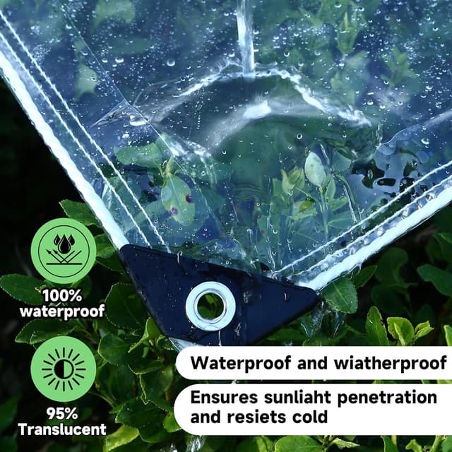 Thumbnail 3 de EASTARP 8'x16' clear vinyl tarp for greenhouse 🏕