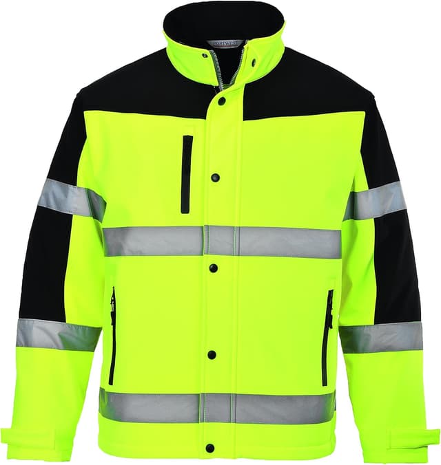 Detalle de Portwest Softshell HV bicolore 3 couches S429YERXXXL (jaune, XXXL) EN ISO 20471 Class 3