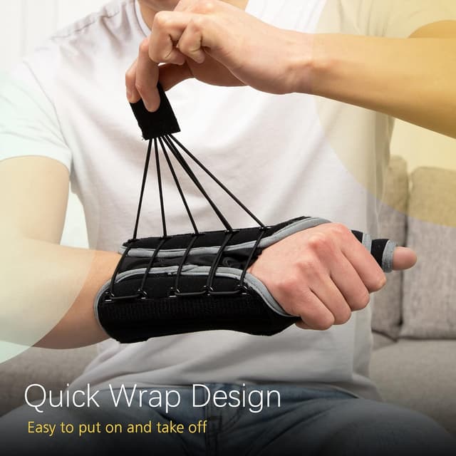Detalle de BraceUP Quick Wrap Handgelenk- und Daumenbandage mit Daumenstütze (für links und rechts, Spica-Schiene)