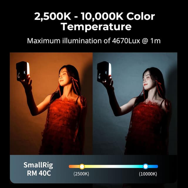 Thumbnail 3 de SMALLRIG RM 40C lampe vidéo LED 4800 mAh