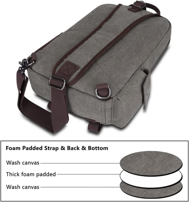 Detalle de S-ZONE D04v863 zaino unisex taglia unica con tracolla regolabile e tasche multiple