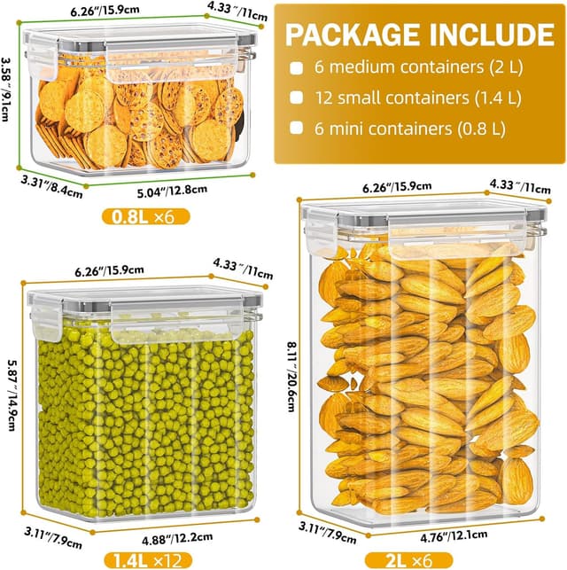 Thumbnail 1 de PurKeep 24 Stück luftdichte Vorratsdosen