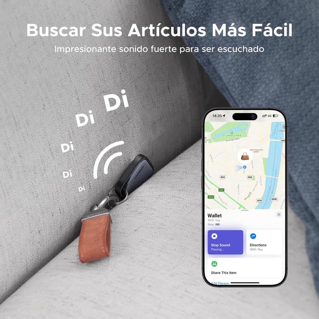 Detalle 2 de UGREEN FineTrack Localizador Bluetooth para Llaves y Mochilas 🔑