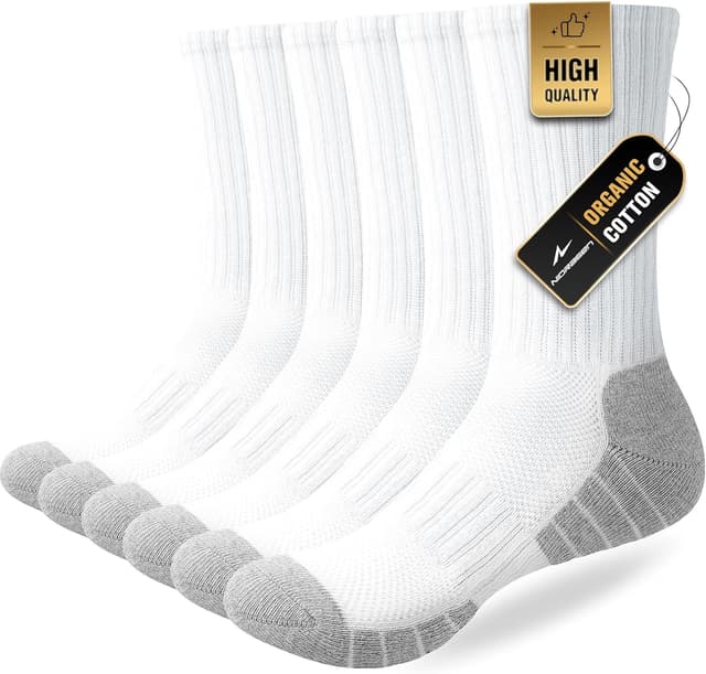Imagen de Niorasen 6 Pairs Mens Cushioned Sports Socks en OfertitasTOP