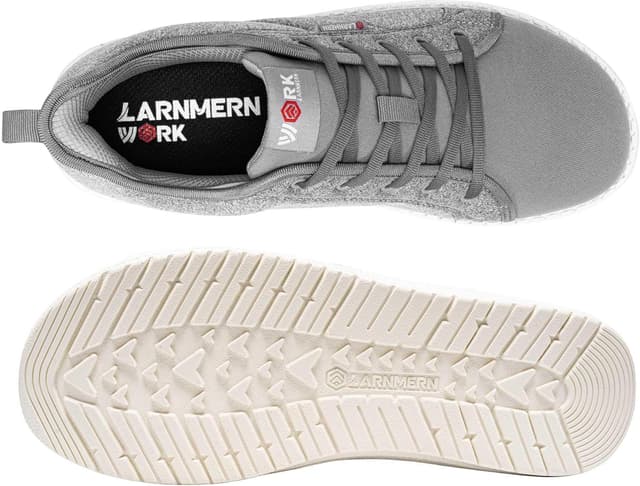 Detalle 2 de LARNMERN Steel Toe Cap Safety Trainers – Men’s slip-on work shoes in lightweight canvas