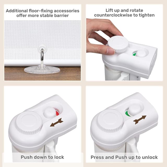 Thumbnail 5 de HollyHOME Treppenschutzgitter Ausziehbar 300 cm