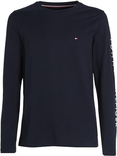 Thumbnail 4 de Tommy Hilfiger Hombre Camiseta Manga Larga 🍃 Logo Algodón Azul