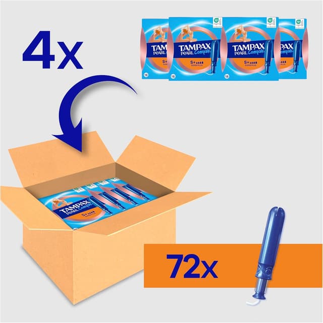 Thumbnail 1 de Tampax Pearl Compak Super Plus 72 unidades